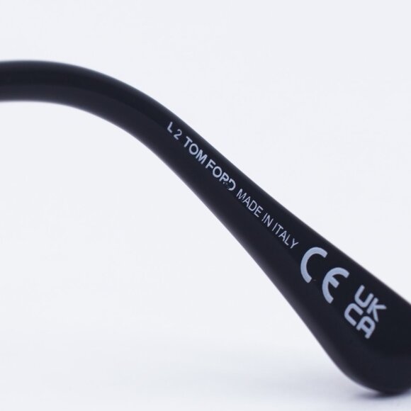 Tom Ford FT5877-B 001 Eyeglasses Black/Gold 56mm Cat Eye Frame - Picture 9 of 10